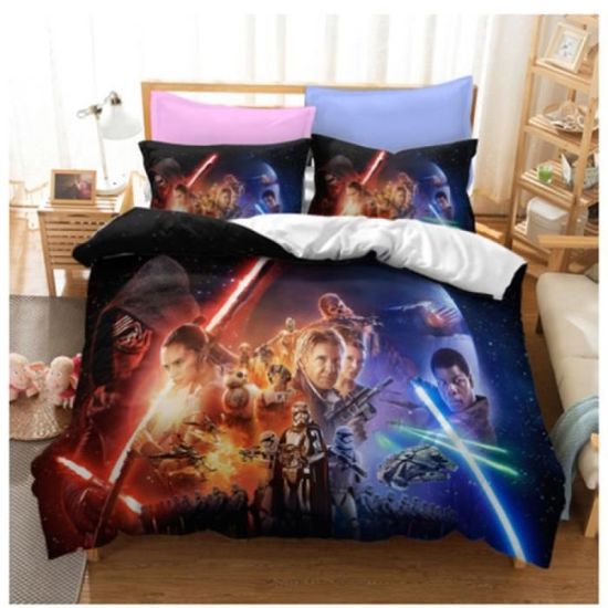 STAR WARS Parure Housse De Couette Enfant En Coton 57 Fils STAR WARS Pas Cher