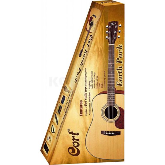 Cort EARTH Pack Guitare acoustique Pores Ouverts 