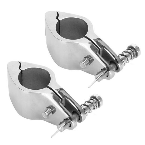 Lot De 2 Glissières à Mâchoire Marine Inox 316 – 20 Mm, Pour Bateau, Yacht, Garde-corps
