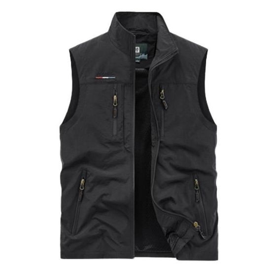 Gilet de Pêche - Hommes - Beige - Coton Respirant