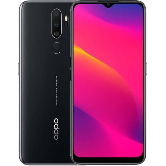 Smartphone Oppo A5 (2020) 3Go/64Go Noir - Reconnaissance faciale - Double SIM - 6,5 po - Android 9