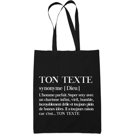 Planetee Tote Bag personnalisable Sac coton cabas r utilisable pr nom nom m tier personnalis Id e cadeau customisable190