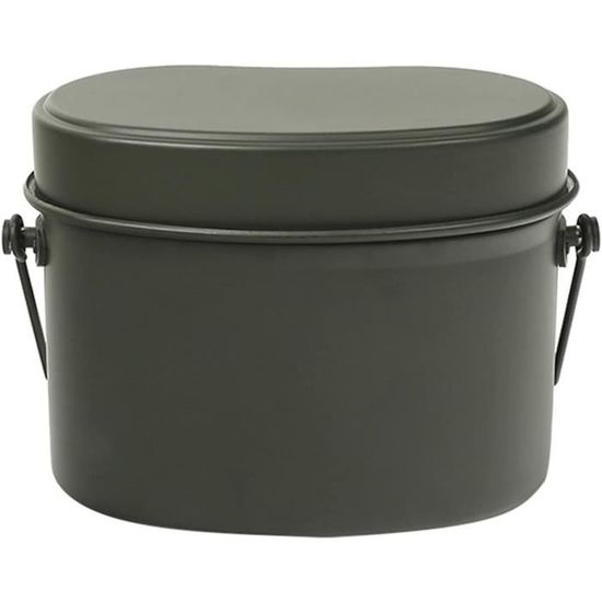 Set De 3 Gamelles Militaires En Aluminium – Ustensiles De Cuisine De Camping – Lot Complet Avec Pochette