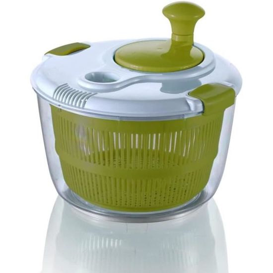 Essoreuse à Salade Biesse 3 Litres - Plastique Vert Amande, Compacte, Facile à Utiliser