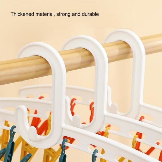 Étendoir À Linge Avec Pinces En Plastique Pour Suspendre Vêtements, Sous-Vêtements, Chaussettes