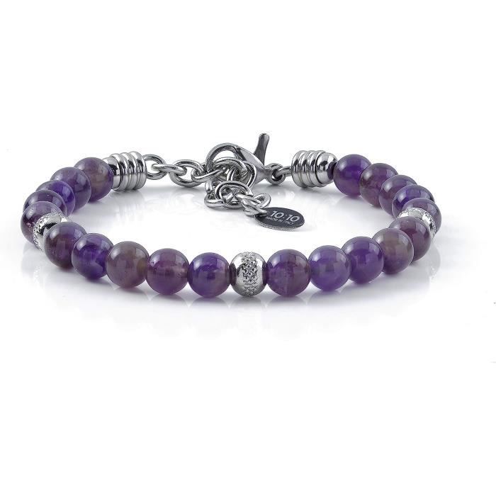 Mignon Vieux Bracelet Avec Pierres Améthyste