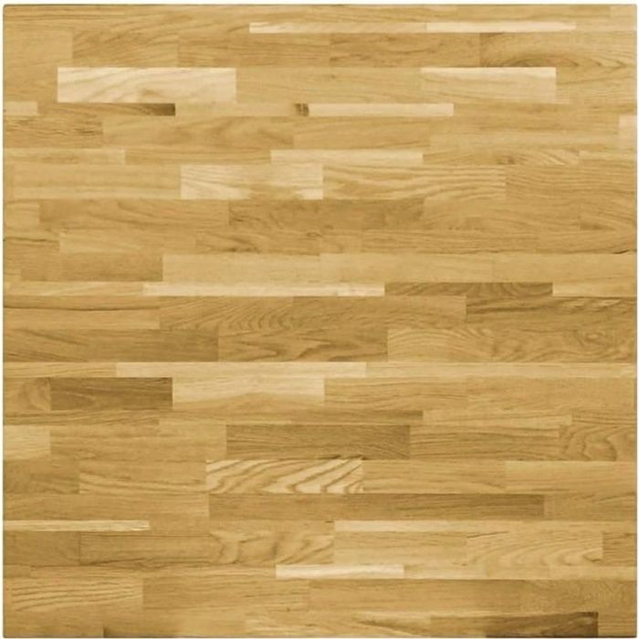 Plateaux de table vidaXL Dessus de table Bois de chene massif Carre 23 mm 80x80 cm