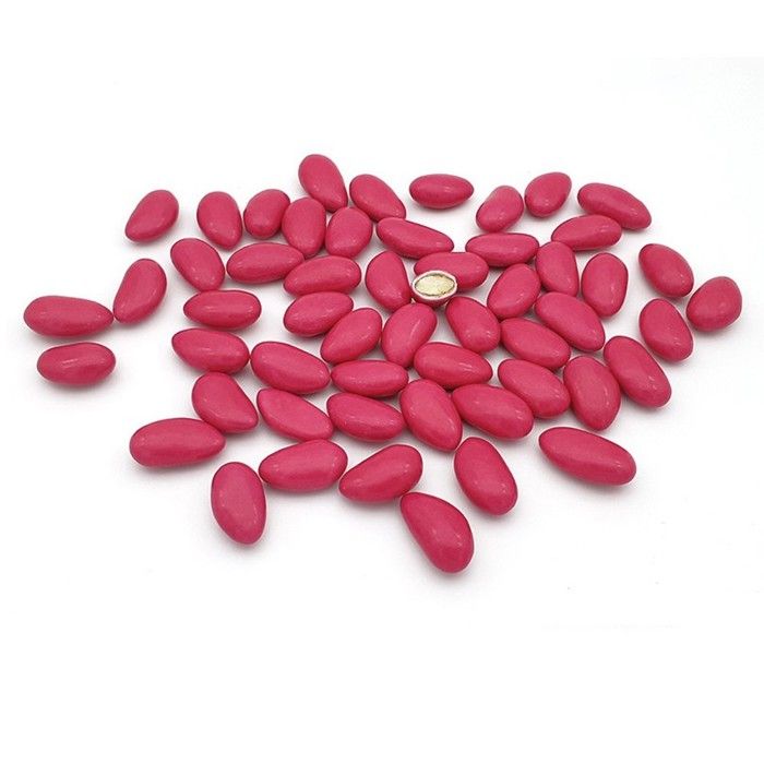 Dragées amandes fines tendres 1kg - Coloris fuchsia - Fabrication française