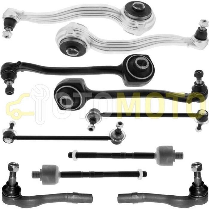 Bras de suspension avant pour MERCEDES CLASSE C W203 S203 triangle, rotule, biellette 10 pièces