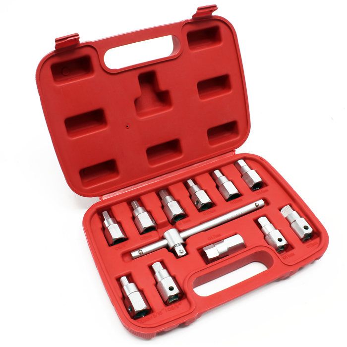 Coffret de douille de vidange 12 pièces Kit de clés Outil pour Huile de voiture et d’automobile - 51501