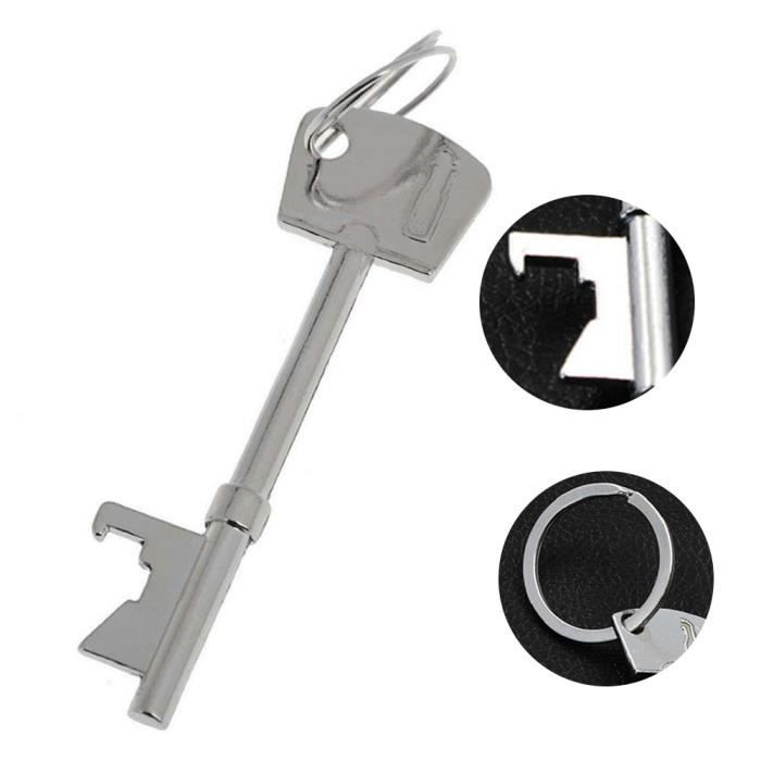 Ouvre-bouteille de bière porte-bidon - Clé Portable, porte-bouteille de bière, ouvre-boîte, anneau porte-cl - Modèle: - WMKPQA08496
