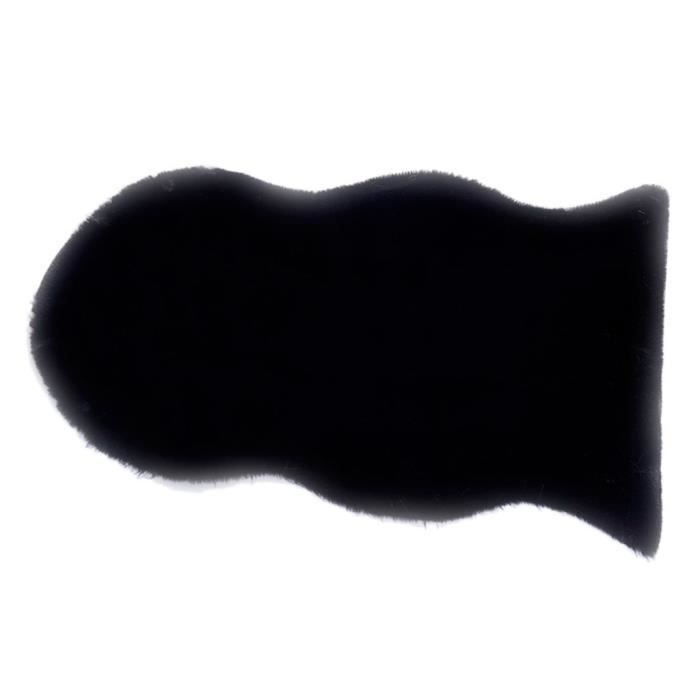 Tapis À Poils Artificiels Natte Pour Tapis De Jeu Pour Enfants Tapis De Fenêtre Flottant Tapis De Lit Noir