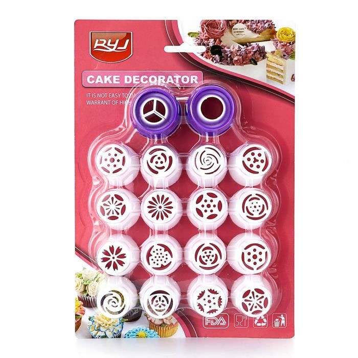 Adaptateur de convertisseur pointes de pâtisserie Gâteau en plastique décoration de Mousse fleur jeu de bouche convertisseur jeu de
