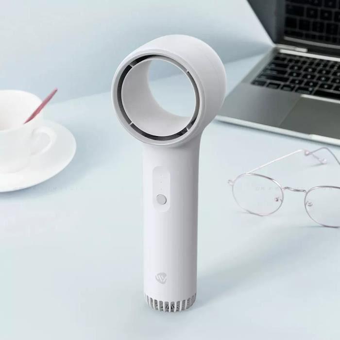 VENTILATEUR,XIAOMI MIJIA Weiyuan Portable poignée Mini ventilateur sans lame pour la maison Rechargeable Portable - WHITE