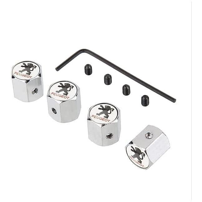 4 pièces auto alliage pneu capuchon bouchons de valve, pour peugeot logo 308 408 508 205 206 208 3008 2008 4008 5008 103 106 307 4