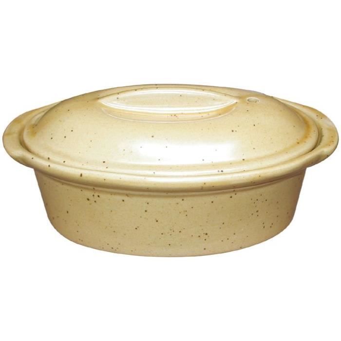 DIGOIN CERAMIQUE Terrine ovale + Couvercle - 1 L - 24 x 15 cm - Caramel