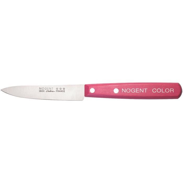 NOGENT Couteau office inox 9 cm lisse - Rose