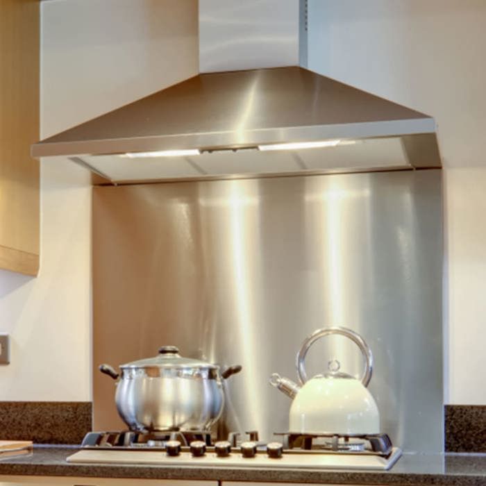 NORDLINGER PRO Fond de hotte - 90x70 cm - Finition Inox