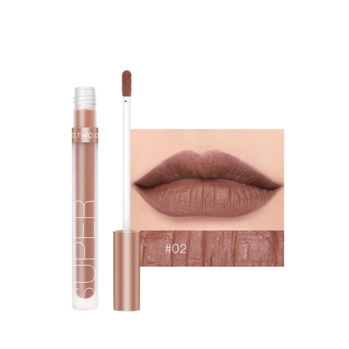 Lips Cosmetics Matte Liquid Lipstick Makeup Brillant à lèvres velours imperméable, 2 #