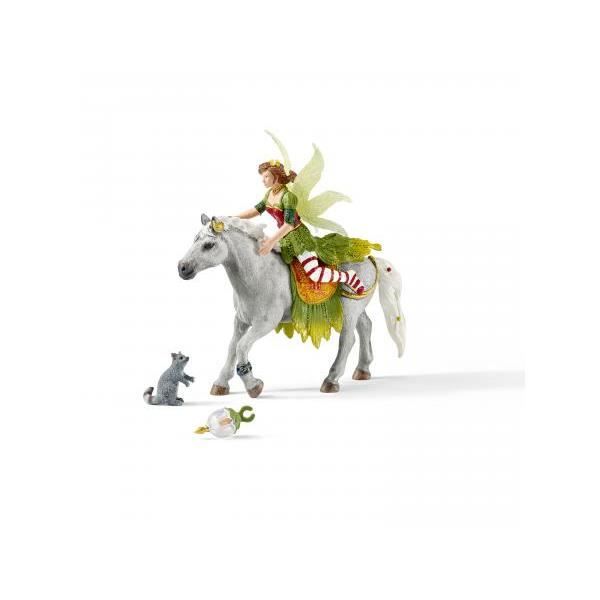Schleich Figurine 70517 - Bayala Elf Monde des Elves - Marween en habits de cérémonie, à cheval