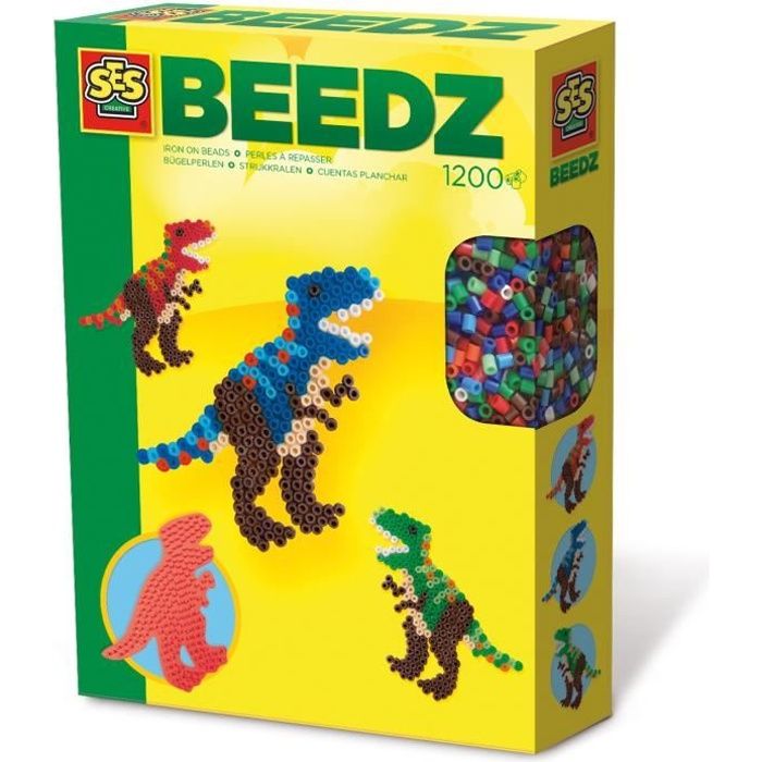 SES CREATIVE Perles à repasser T-Rex
