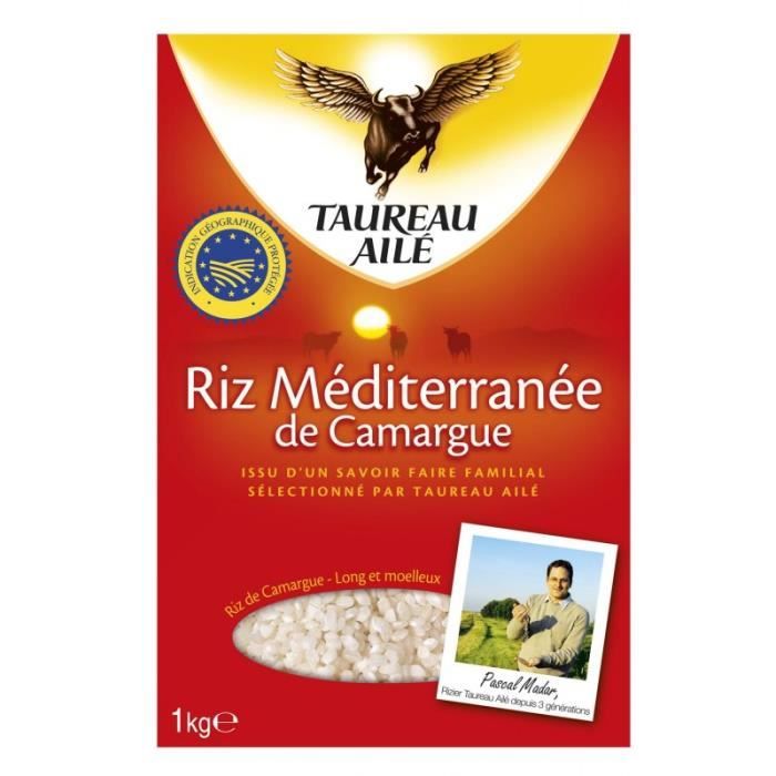 TAUREAU AILE - Riz Méditerranée Vrac 1Kg - Lot De 4