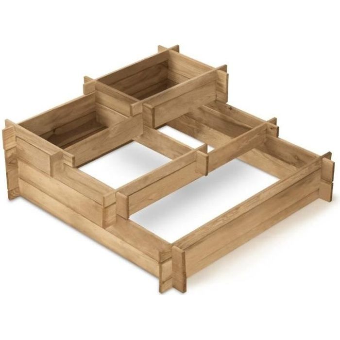 Carré potager escalier en bois