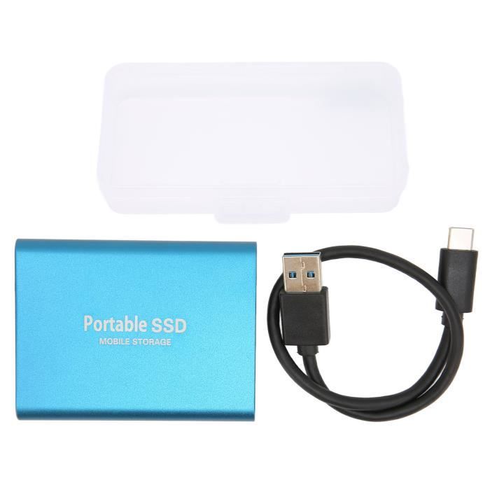 Disque dur externe SSD pour OS X Windows 10 8 7 XP (Bleu 64GB)