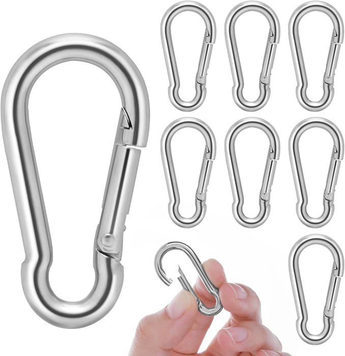 2 Mousquetons Ressort En Acier Inoxydable 304 - 70mm (2-3/4 Pouces) - Uxcell