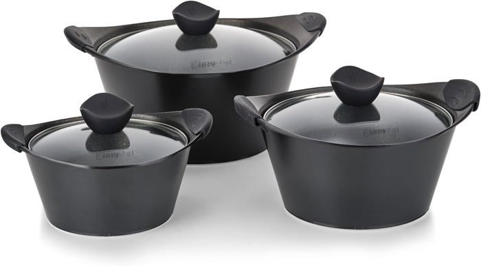 Batterie De Cuisine CosyChef Nessie 3 Casseroles 20-24-28cm Induction - Set 6 Pièces Anti-Adhésif Sans PFOA