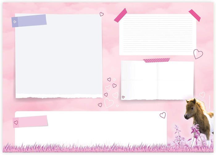 Poney Sous-Main En Papier – Carnet Xxl – Bloc A2 En Papier À Détacher