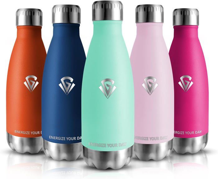 Gourde Isotherme 1L – Acier Inoxydable, Sans BPA – Garde Au Froid 24h Et Au Chaud 12h – Parfaite Pour Le Sport, Voyage, Camping Ou Bureau