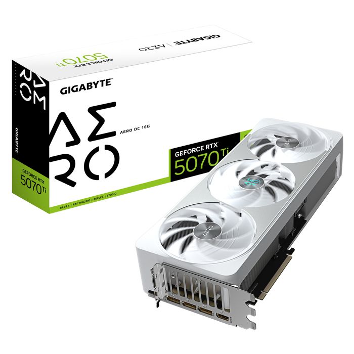 Carte graphique – GIGABYTE – GeForce RTX 5070 Ti AERO OC – 16 Go GDDR7 – 256 bits – PCI-E 5.0
