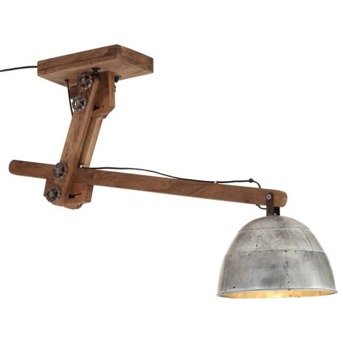 vidaXL Plafonnier 25 W argent vintage 105x30x65-108cm E27 lampe lumière lumière de couloir lustre lumière de chambre 371921