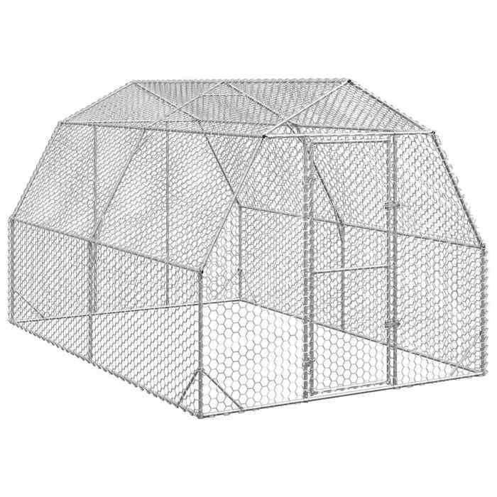 vidaXL Poulailler en acier galvanisé 2.5x4x2.25