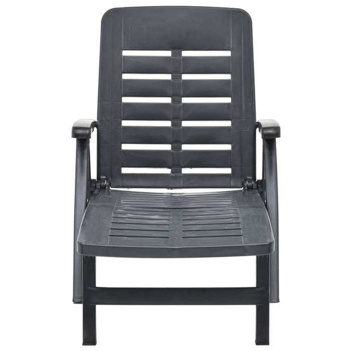 MGH - NEUF Chaise longue/transat - pliable - Plastique Anthracite CC1128