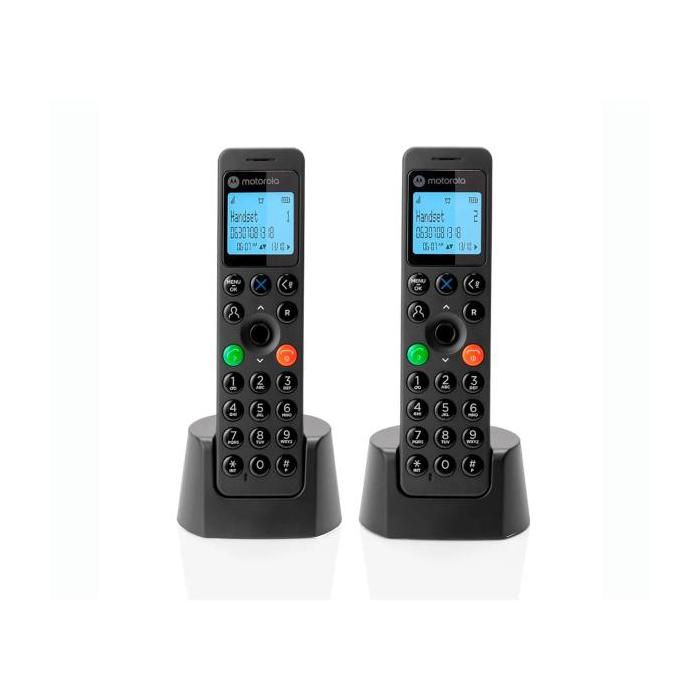 MOTOROLA DOT202 teléfono DECT DUO Negro