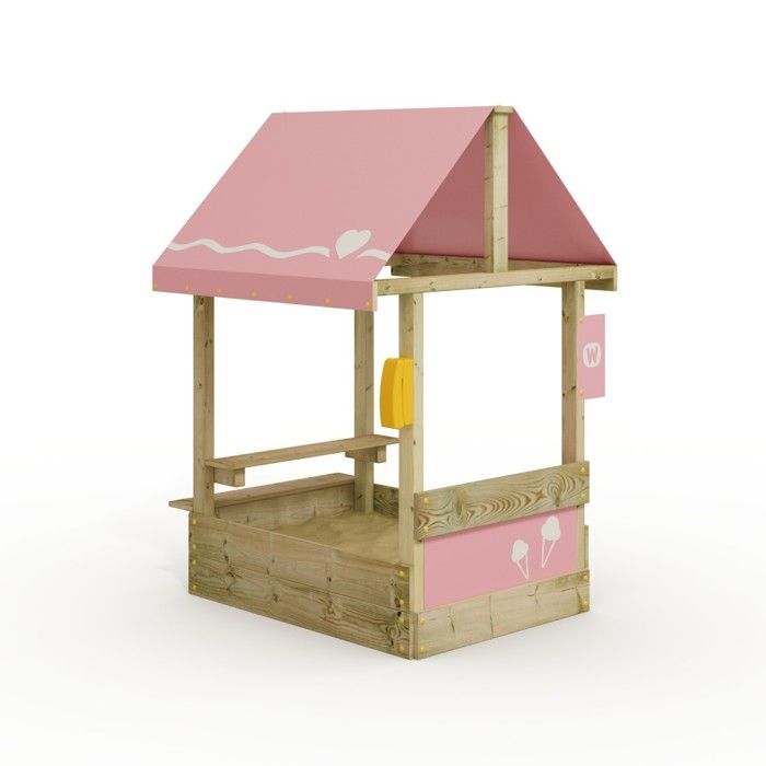 Bac à Sable Mickey Avec Toit Relevable – Pin Massif, 140×140 Cm – Fabriqué En Autriche – Protection Soleil Et Propreté