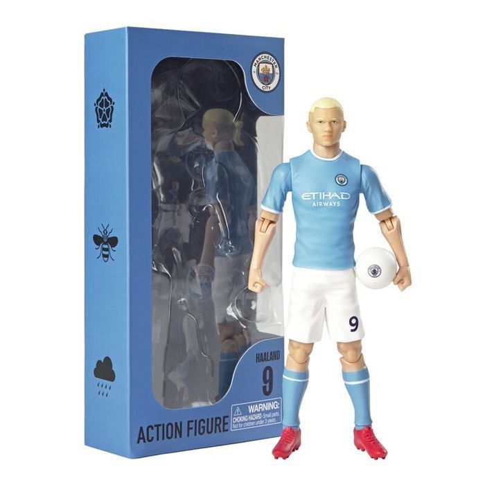 Figurine - BANBO TOYS - Manchester City Haaland - Détails réalistes - Qualité de fabrication - 3 ans et plus