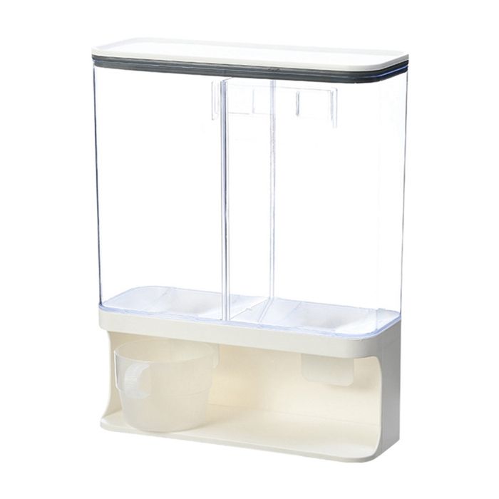 Distributeur de Riz Transparent Conteneurs de Stockage de Riz Muraux Organisateur de Grains de Cuisine Rangement de Cuisine