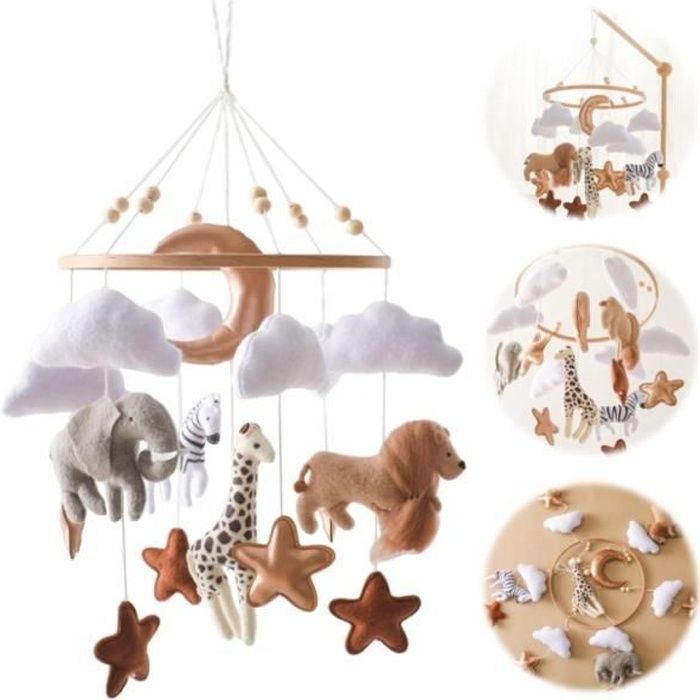 Mobile Lit Bébé, Bois Mobile Berceau Bébé, Jouet Suspendu
