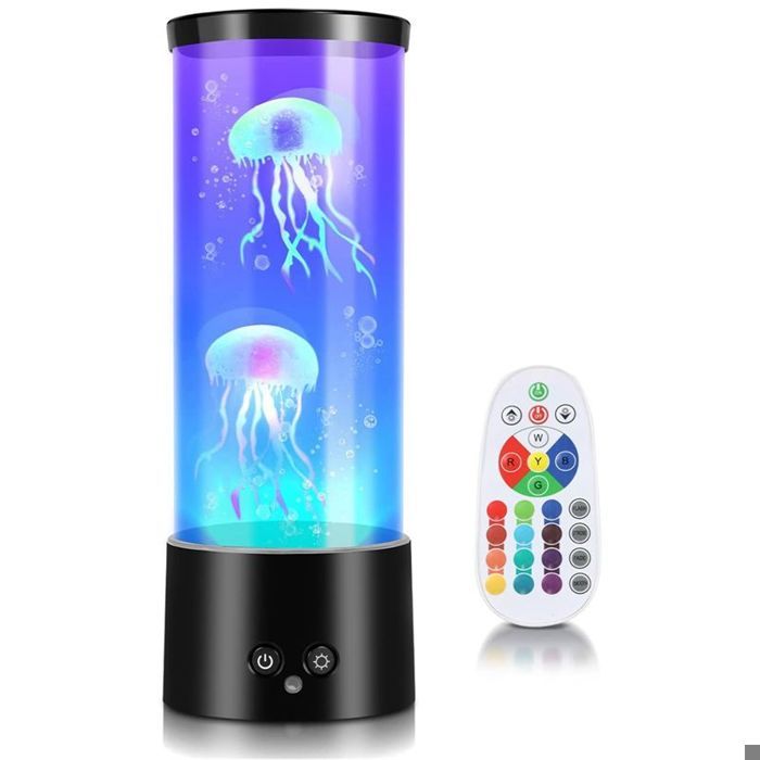 Lampe MéDuse RVB Aquarium MéDuse avec TéLéCommande Lampe à Lave LumièRe ... — free download