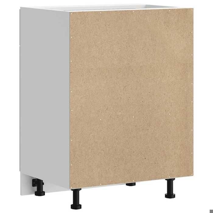 Moderne Placard de cuisine Lucca SWEETY Meuble bas de cuisine blanc brillant bois ingénierie 60x46x81.5 cm BB946
