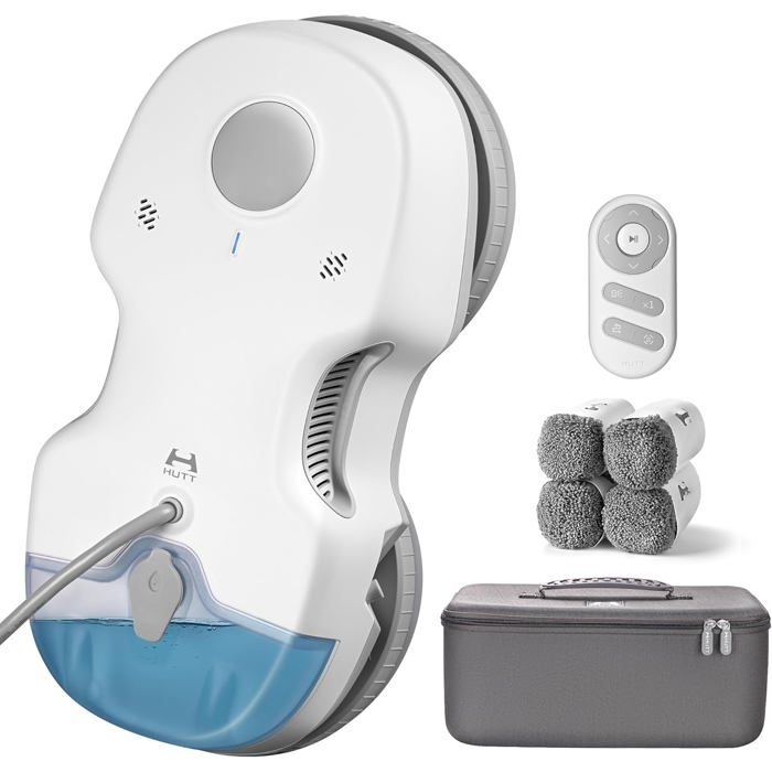 HUTT S7 Robot Nettoyeur de Vitres 6500Pa Gicler leau Automatique Châssis 3D Flottant Système de Protection Multiples