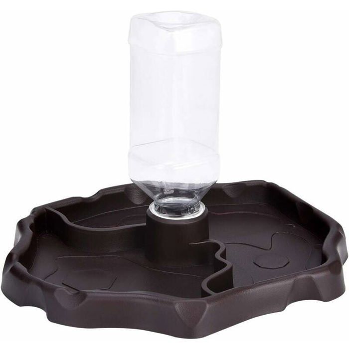 Distributeur deau pour Reptile Distributeur 2 en 1 de Nourriture Anti Debordement Bol Gam en Plastique pour Tortue Terrestre
