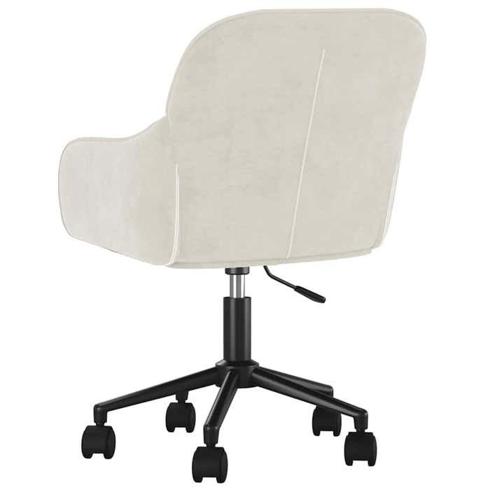 Chaise pivotante de bureau Crème Velours_2 ans garantie_89991