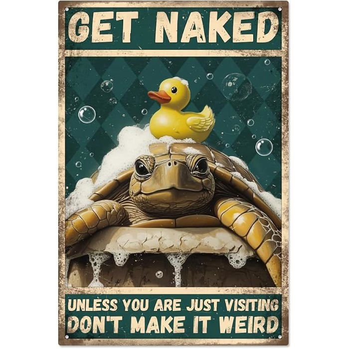 Pque en Métal avec Citation Amusante pour Salle de Bain 20x30cm Tortue de Mer Vintage Métal Signes Décor OBJET DE DECORATION MURALE Pque en Métal avec Citation Amusante pour Salle de Bain 20x30cm Tortue de Mer Vintage Métal Signes Décor OBJET DE DECORATION MURALE
