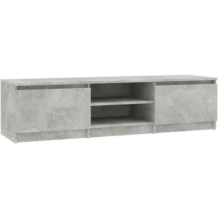 VidaXL Meuble TV Mural Bas Chêne Sonoma 80x30x30 Cm - Armoire Divertissement Avec 2 Portes Abattantes