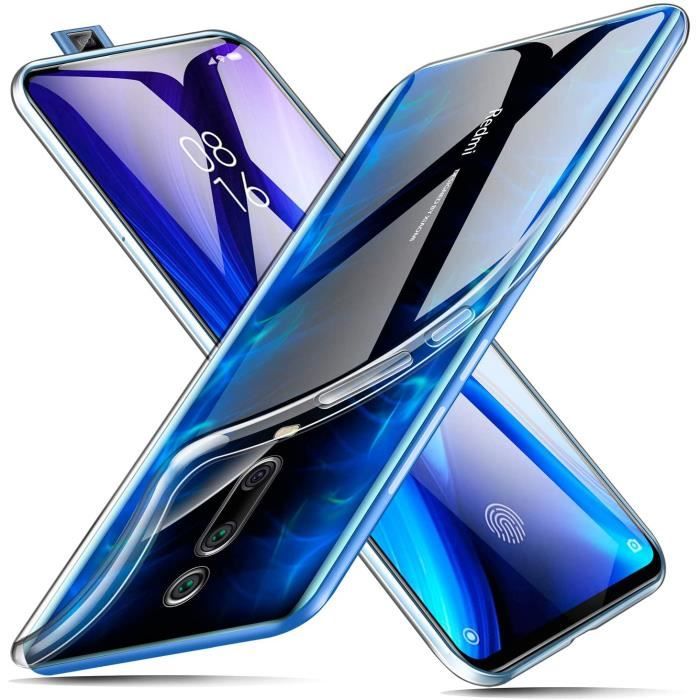 Coque Redmi 9T Xiaomi – Silicone Transparent + 2 Verres Trempés, Magnétique