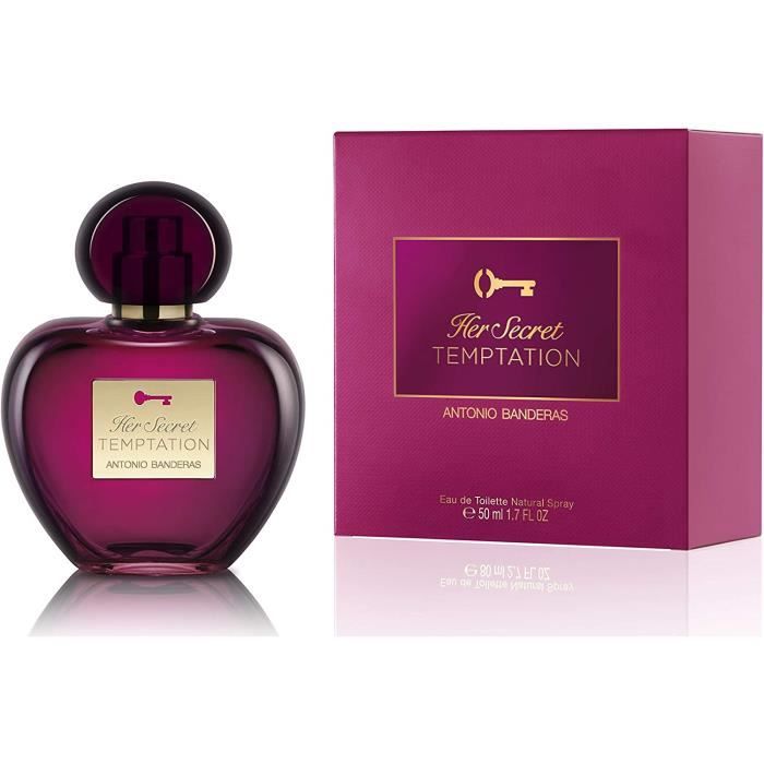 Eau De Toilette Femme - Antonio Banderas Perfumes Her Secret Temptation Parfum Romantique Charmant Féminin Notes Orie